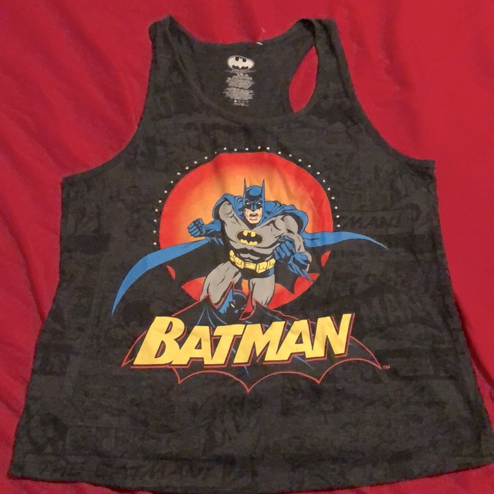 Tank top used once batman design .